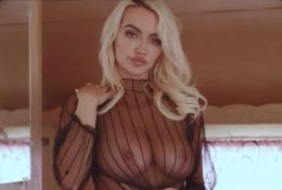 Lindsey Pelas Big Tits See Through Black Lingerie Video Leaked